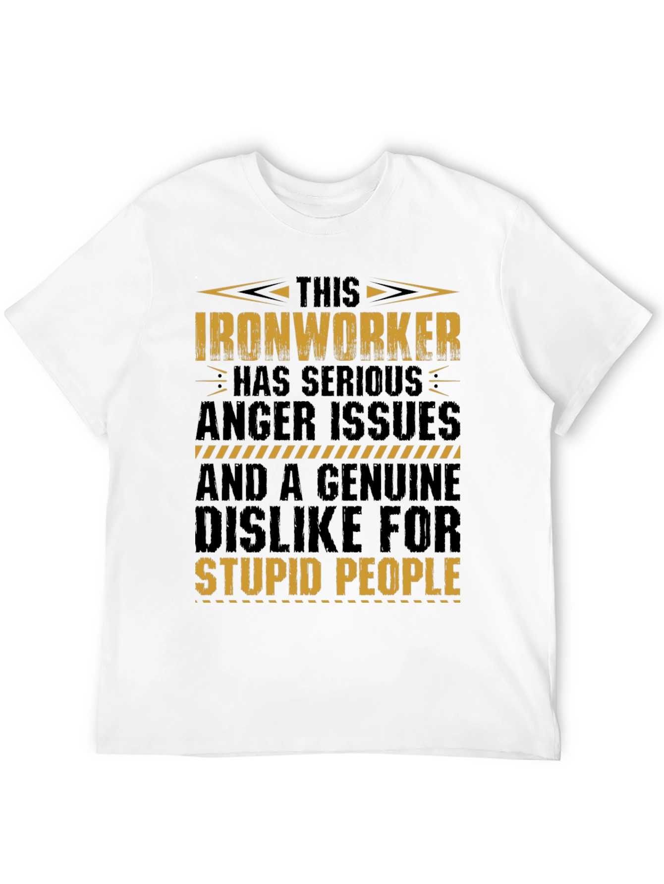 Black Ironworker Anger Issues Graphic Tee view 12