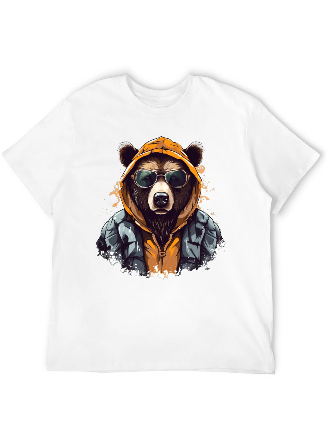 Black Cool Bear Graphic T-Shirt view 12