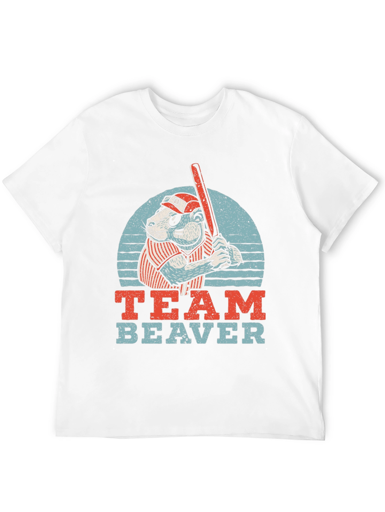 Black Team Beaver Baseball T-Shirt - Funny Sports Tee view 12
