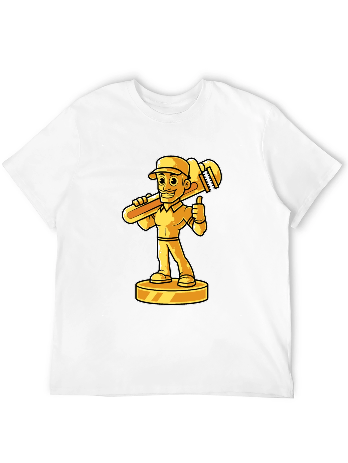 Black Plumber Cartoon Graphic Tee view 12