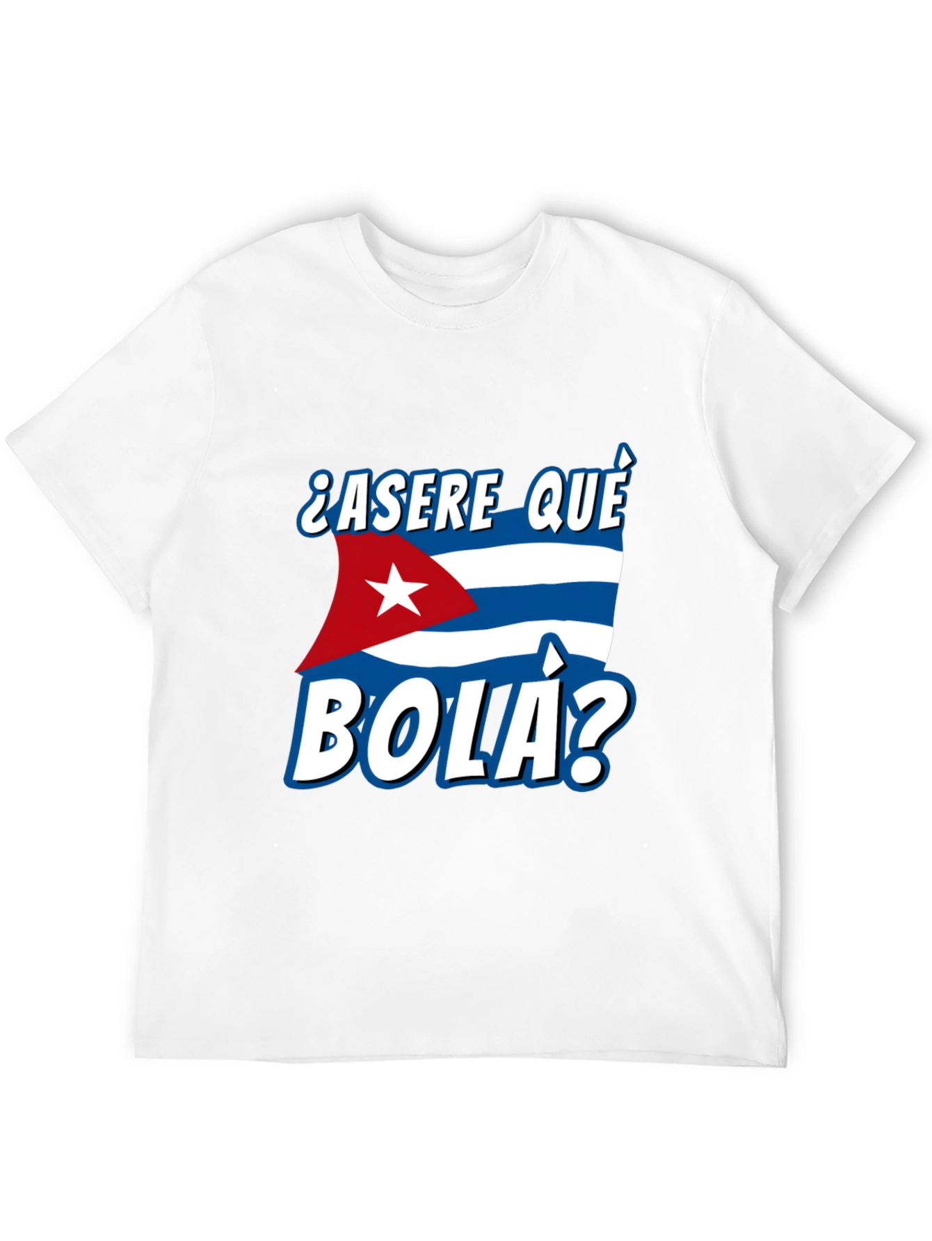 Black Cuba Flag "Asere Que Bola" Graphic T-Shirt view 12