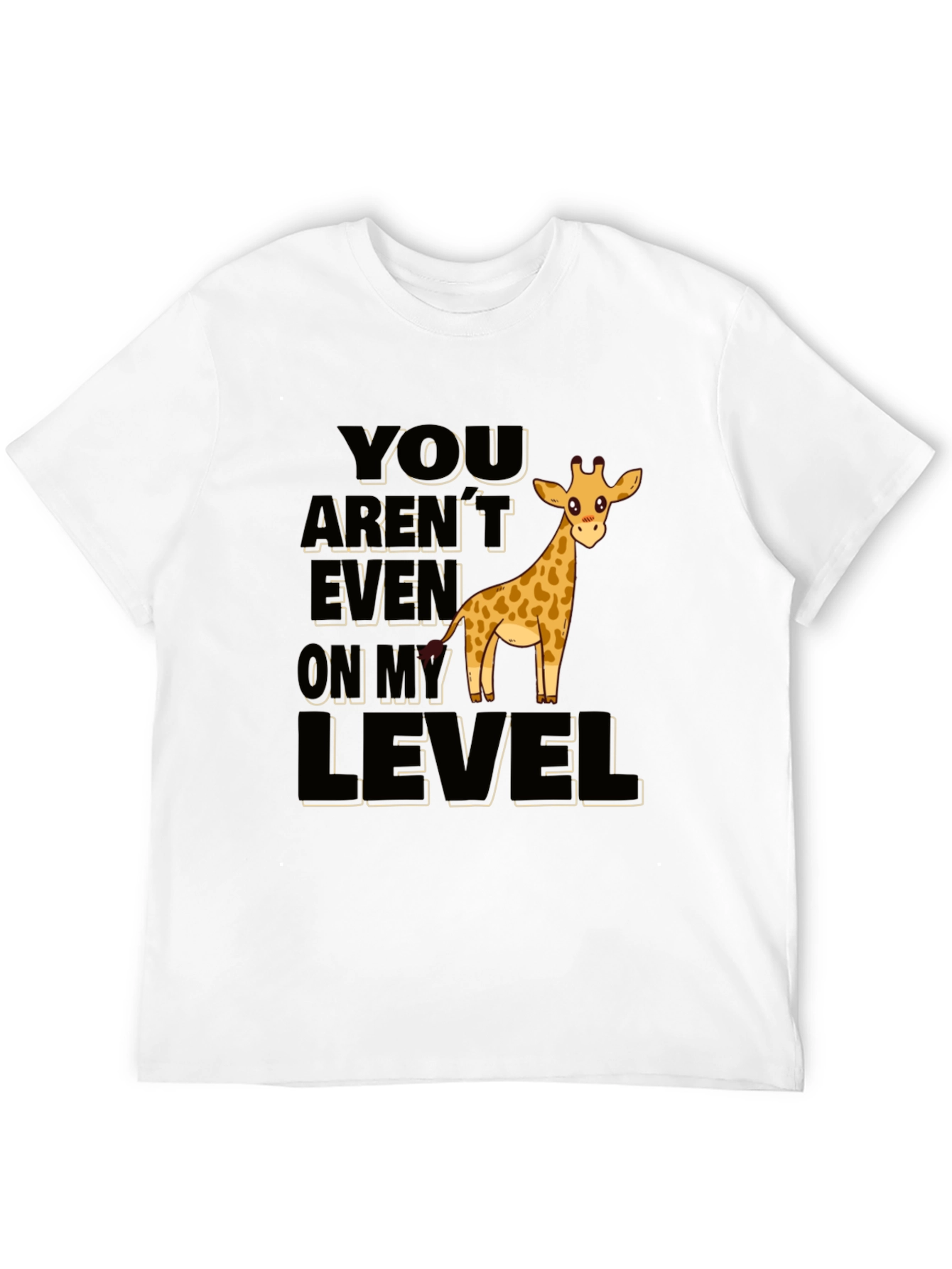 Black Funny Giraffe T-Shirt - You Aren't Even On My Level view 12