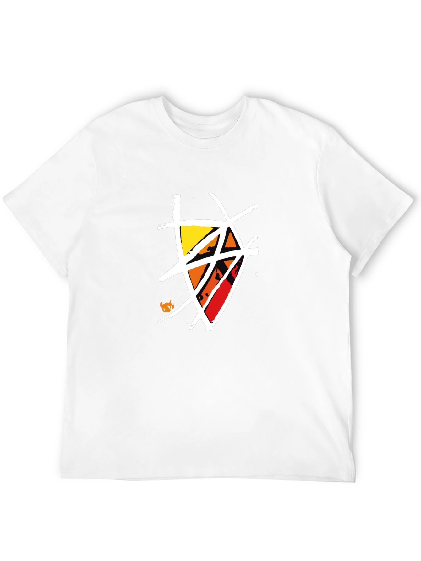 Black Abstract Graphic Print Black T-Shirt view 12