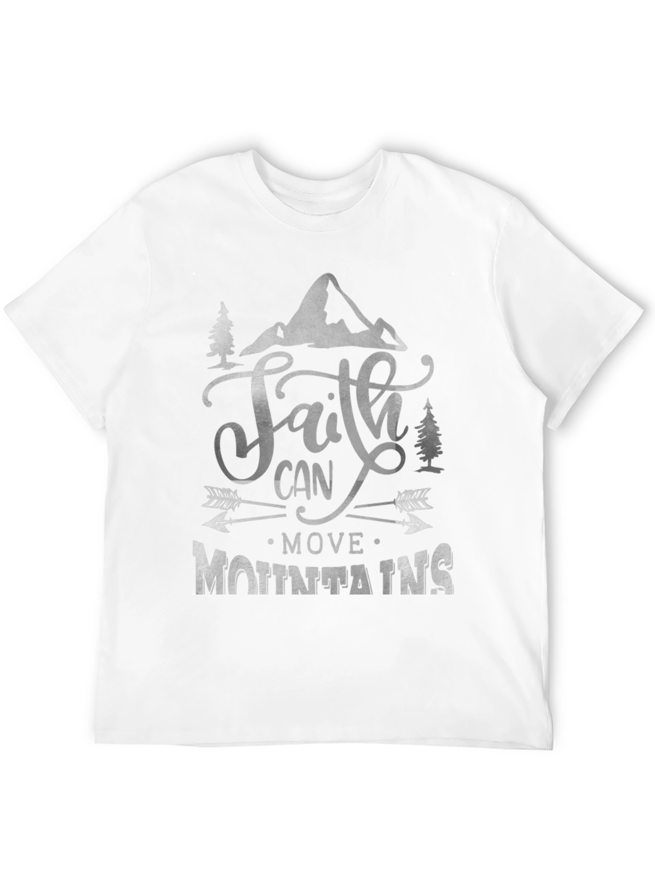 Black Faith Can Move Mountains Graphic Tee - Unisex view 12
