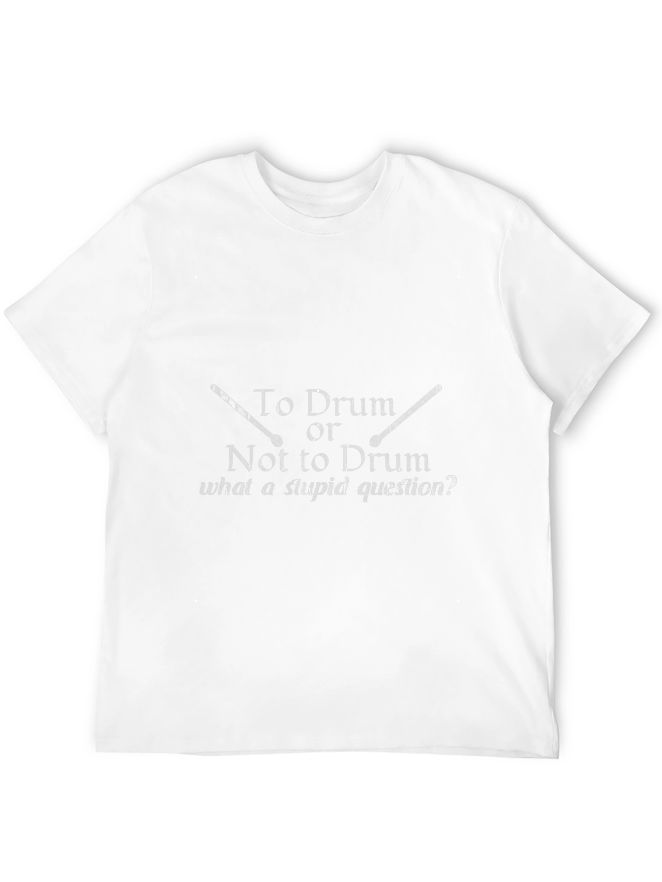 Black Drummer T-Shirt: To Drum Or Not To Drum Funny Music Tee view 12