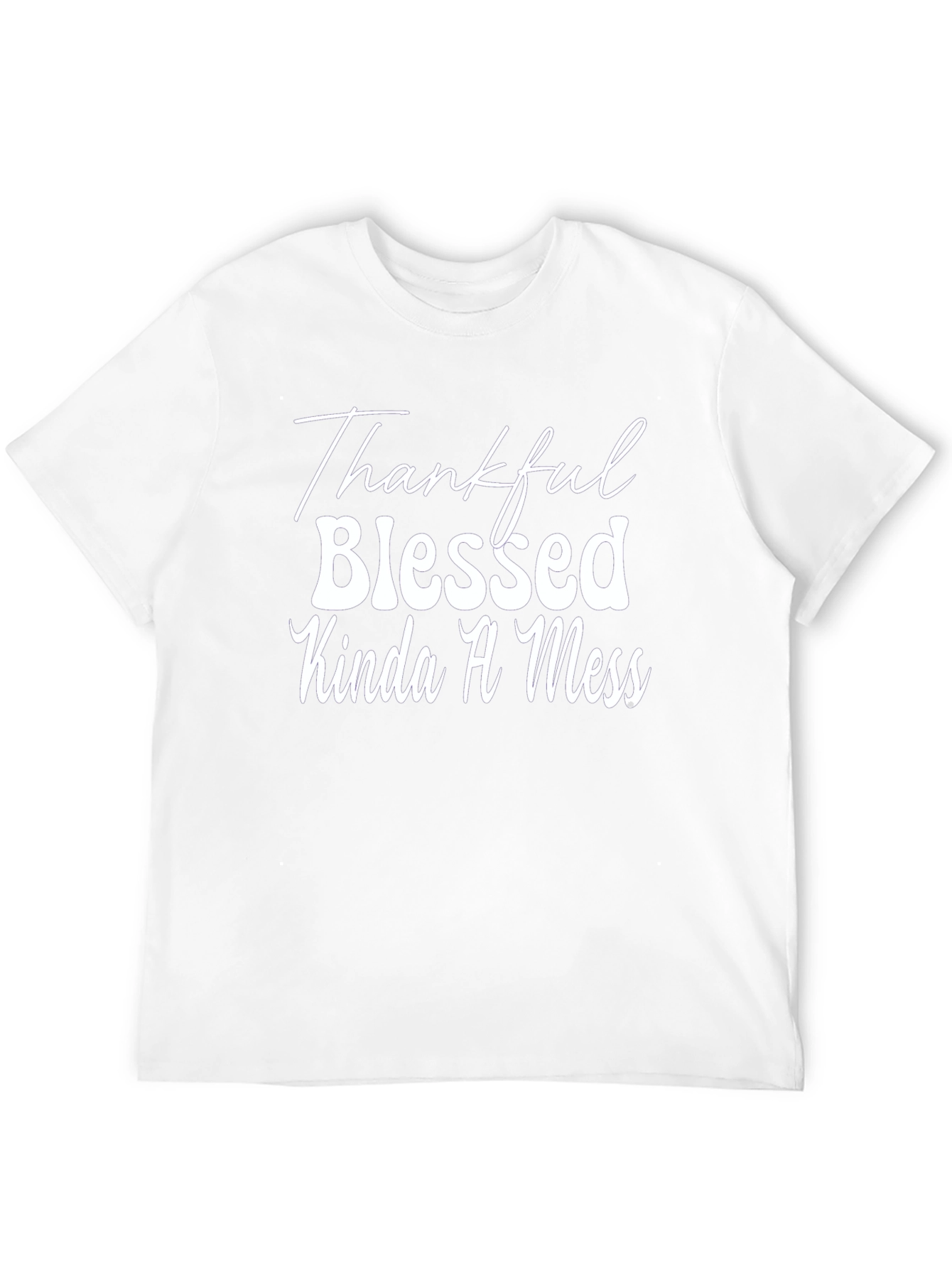 Black Thankful Blessed Kinda A Mess Black Tee view 12