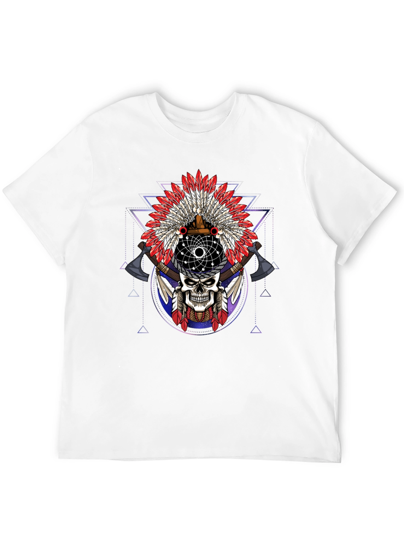 Black Skull Headdress Graphic Tee view 12