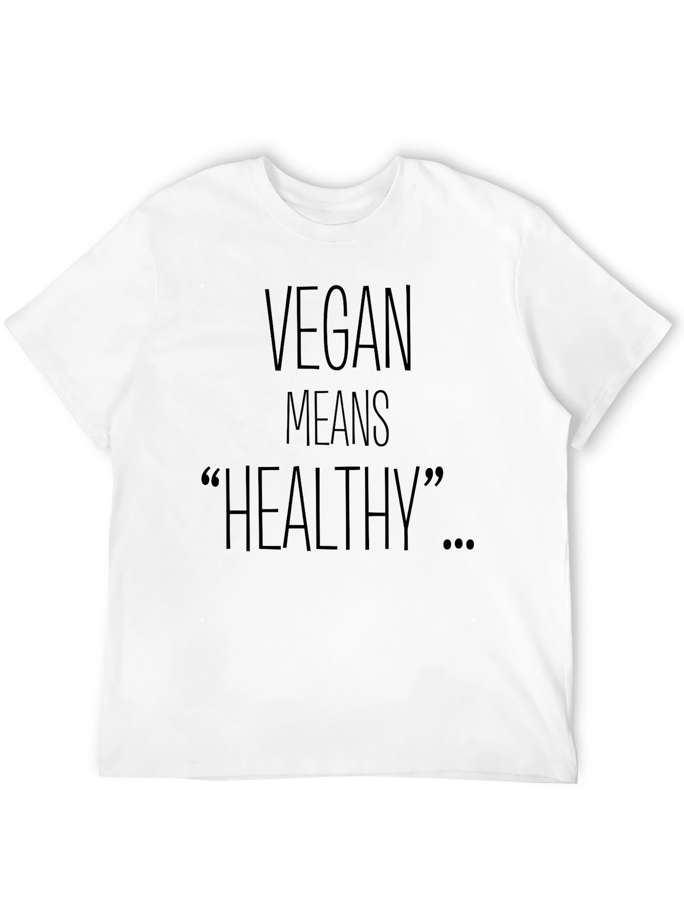 Black Vegan Means Healthy Black T-Shirt view 12