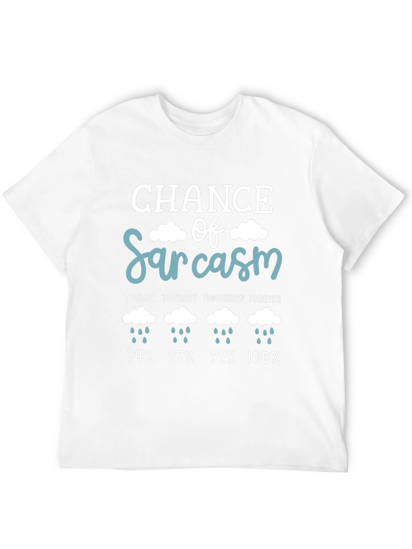Black Chance of Sarcasm Graphic T-Shirt view 12