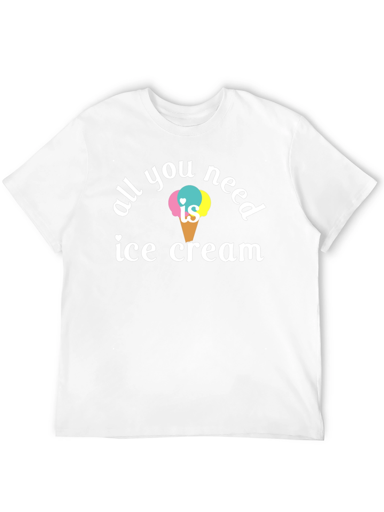 Black All You Need is Ice Cream T-Shirt view 12