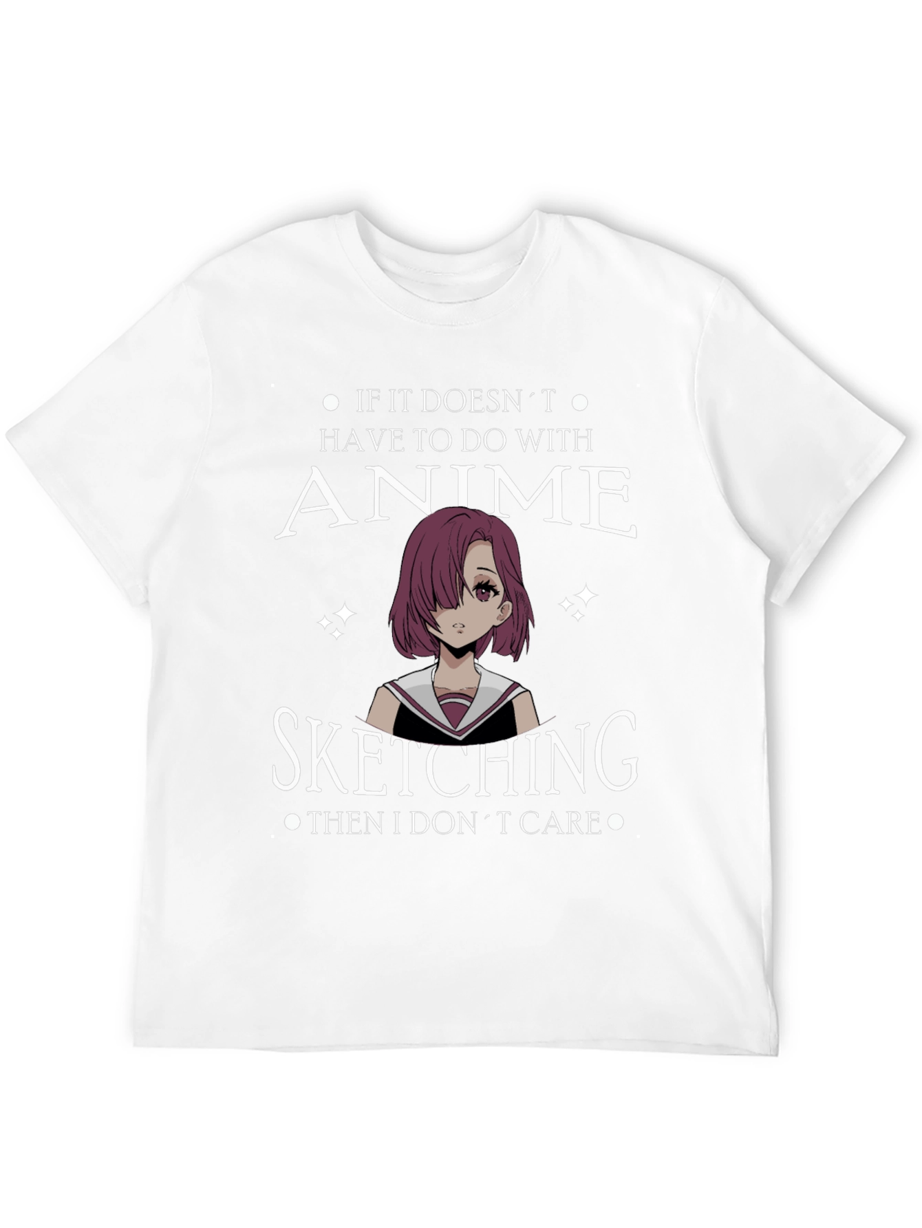 Black Anime Sketching T-Shirt - Otaku Style view 12