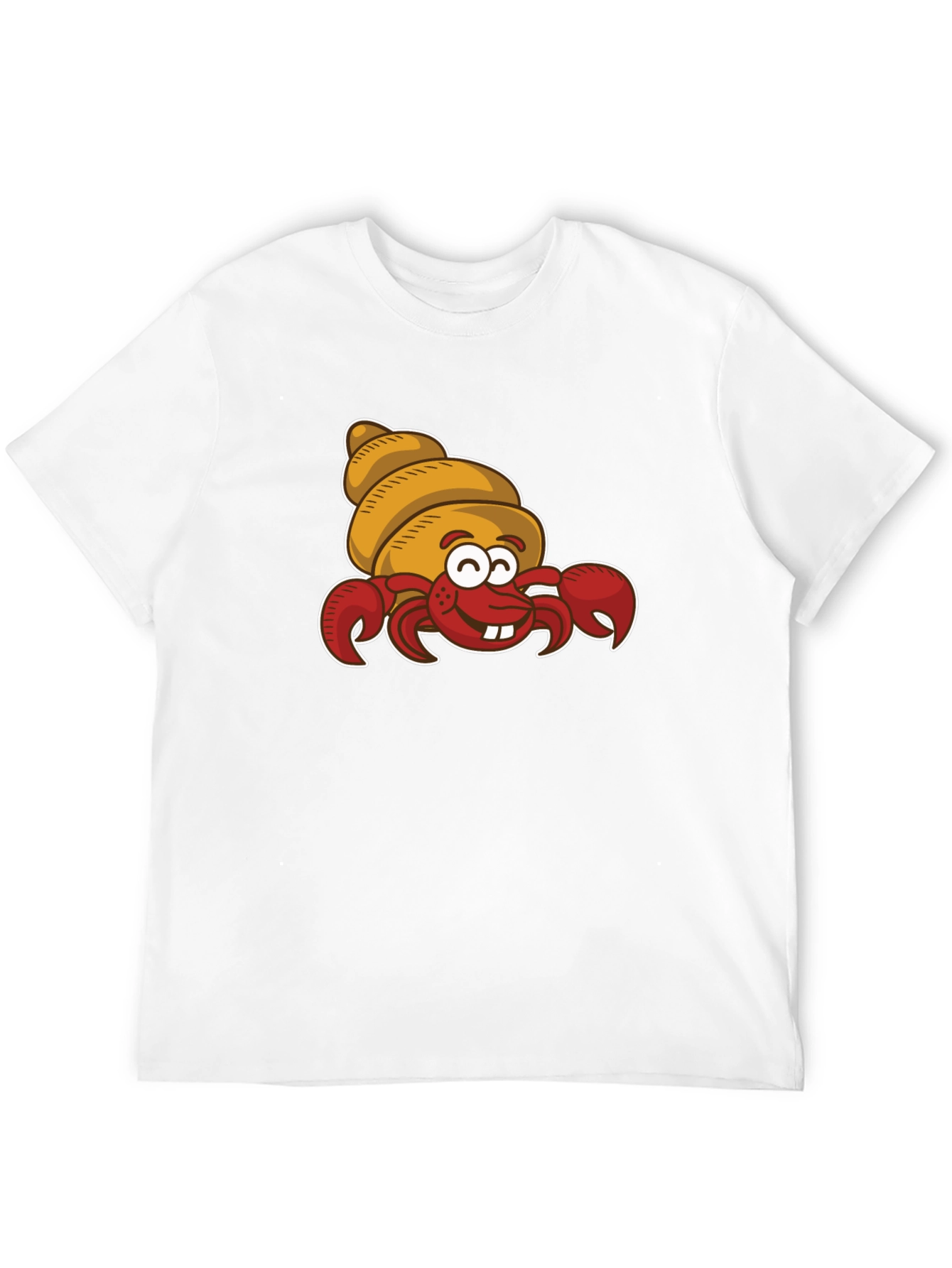 Black Cartoon Hermit Crab Graphic T-Shirt view 12