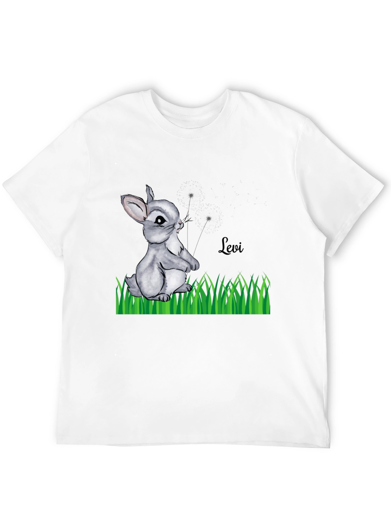 Black Bunny "Levi" Graphic Print Black T-Shirt view 12