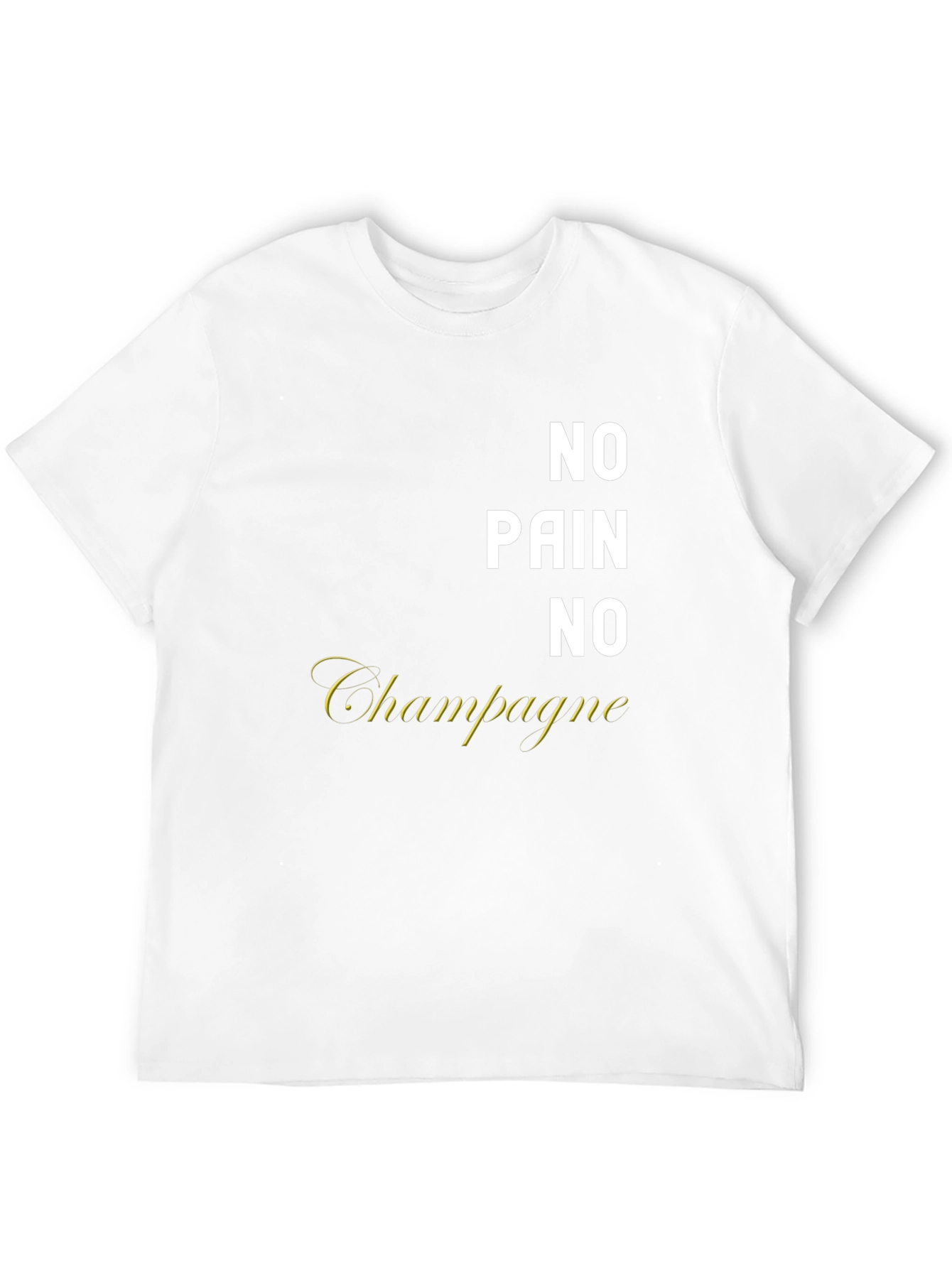 Black No Pain No Champagne Graphic T-Shirt view 12