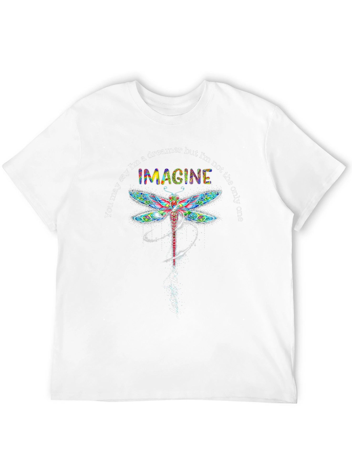 Black Imagine Dragonfly Graphic Tee - Let it Be view 12