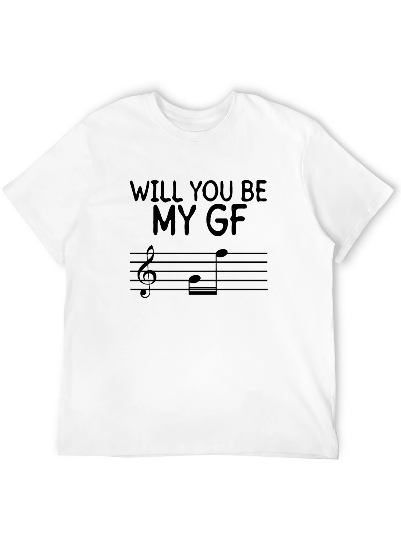 Black Musical Proposal T-Shirt - Will You Be My GF? view 12