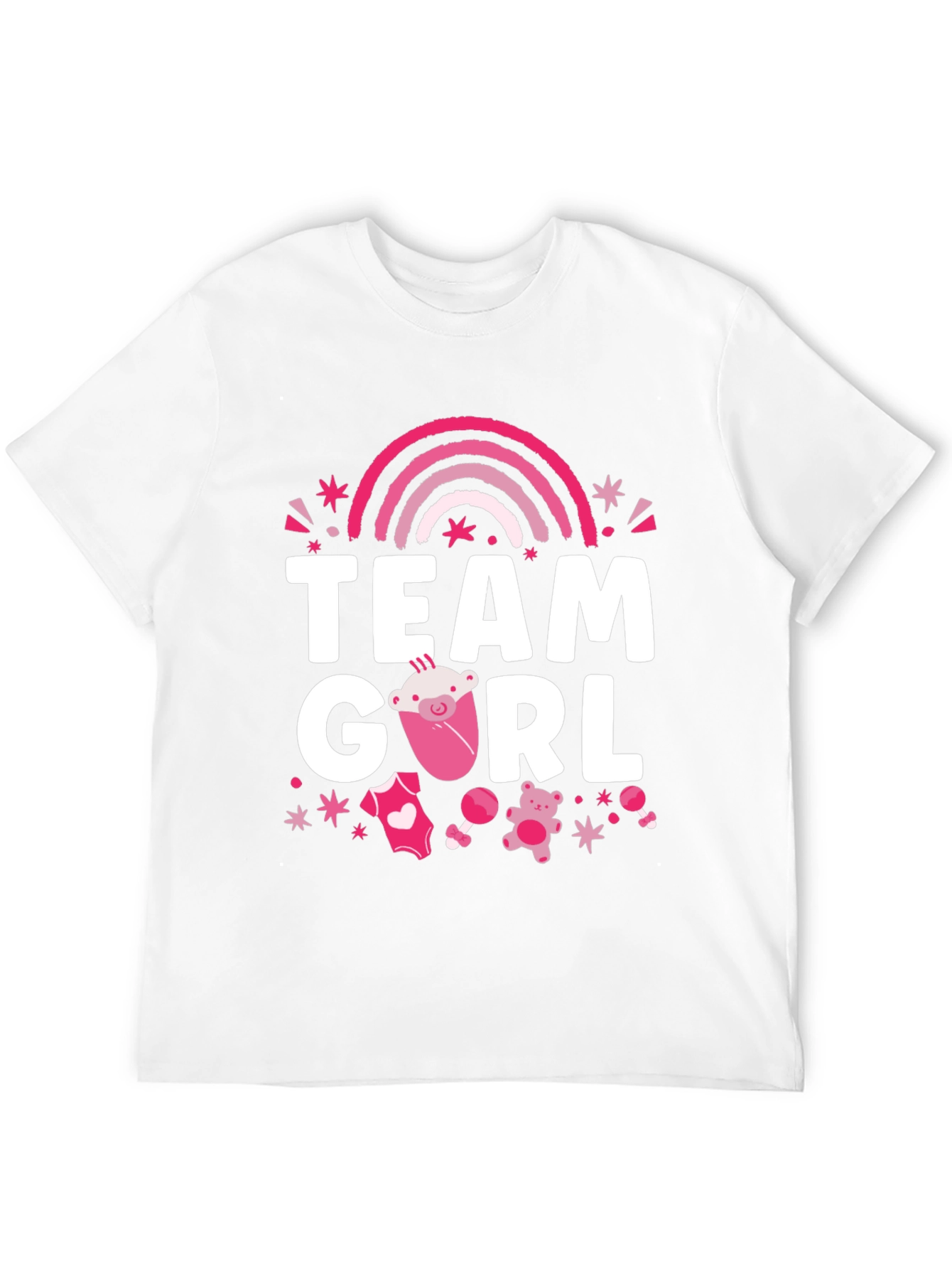 Team Girl Baby Shower T-Shirt - 12