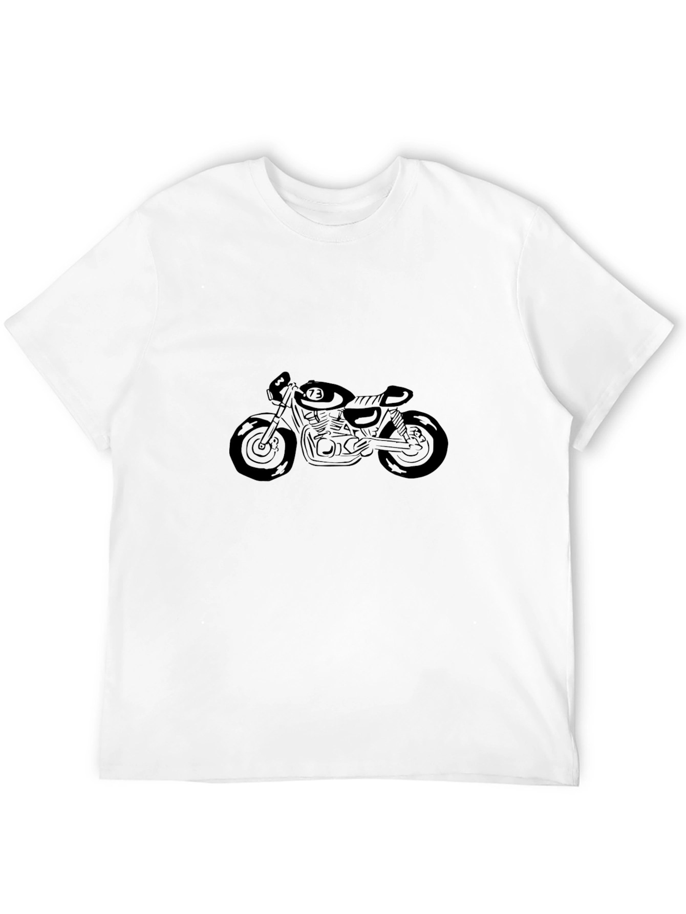 Black Men's Black Motorcycle Graphic Tee view 12