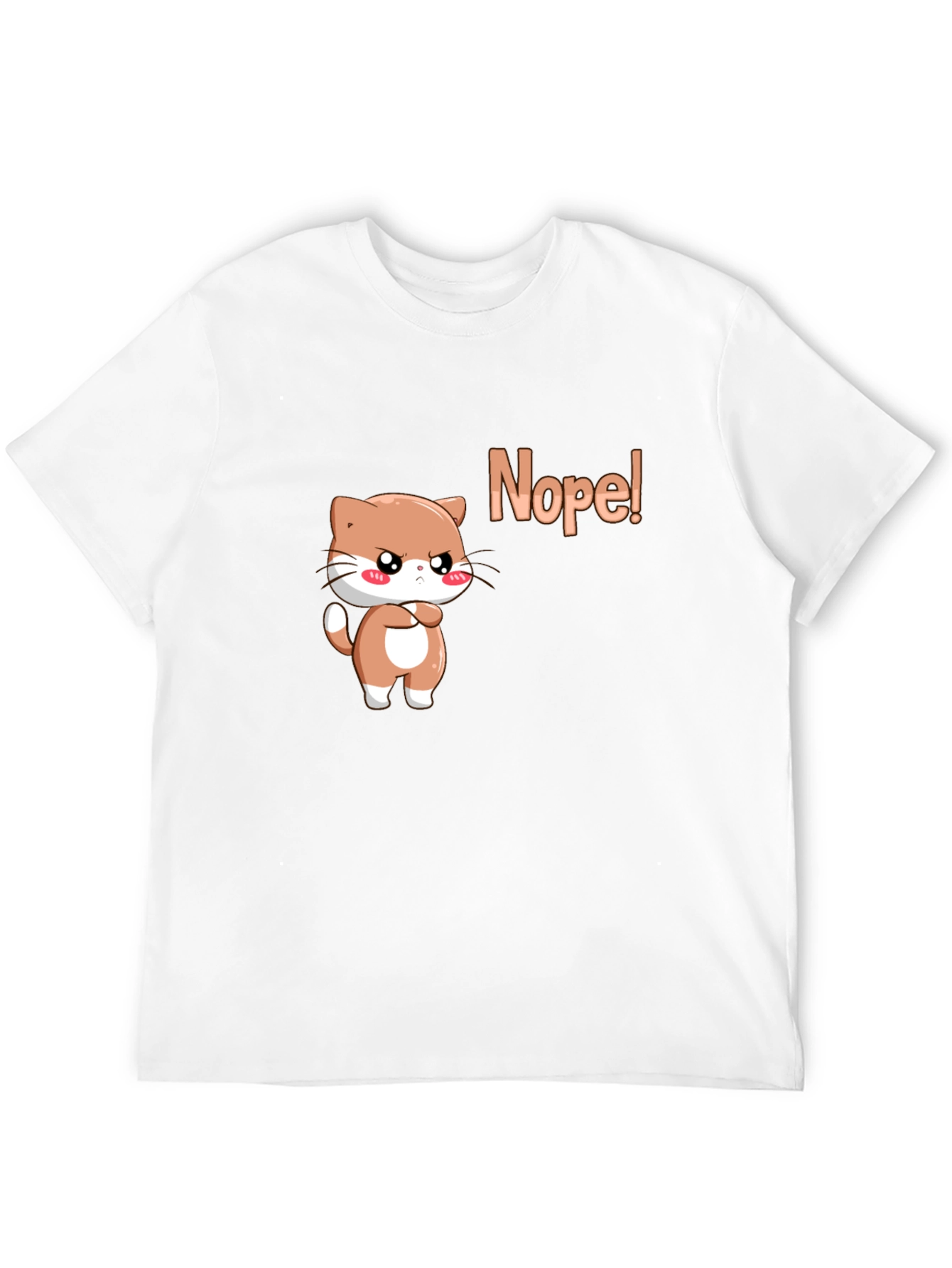 Black Nope Cat Graphic Tee - Trendy Cute T-Shirt view 12