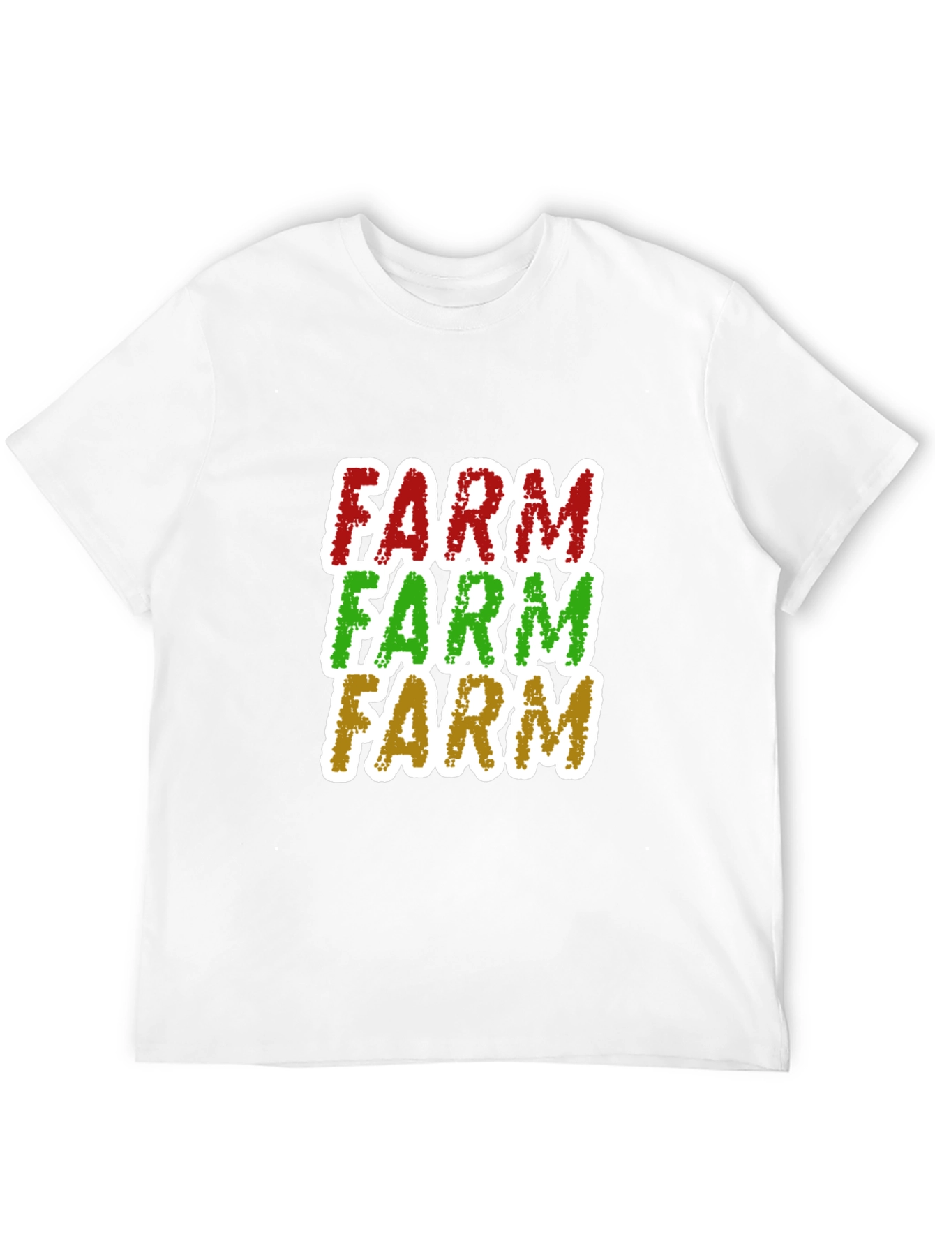 Black FARM Text Graphic Tee - Cool Farmer T-Shirt view 12