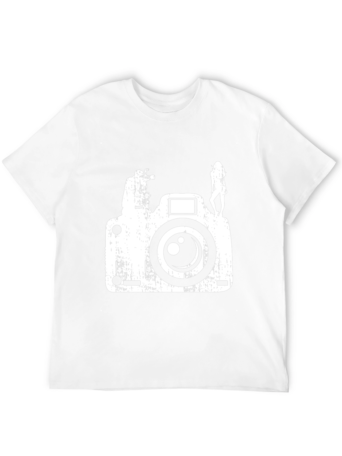 Distressed Camera Graphic Tee - Black - 12