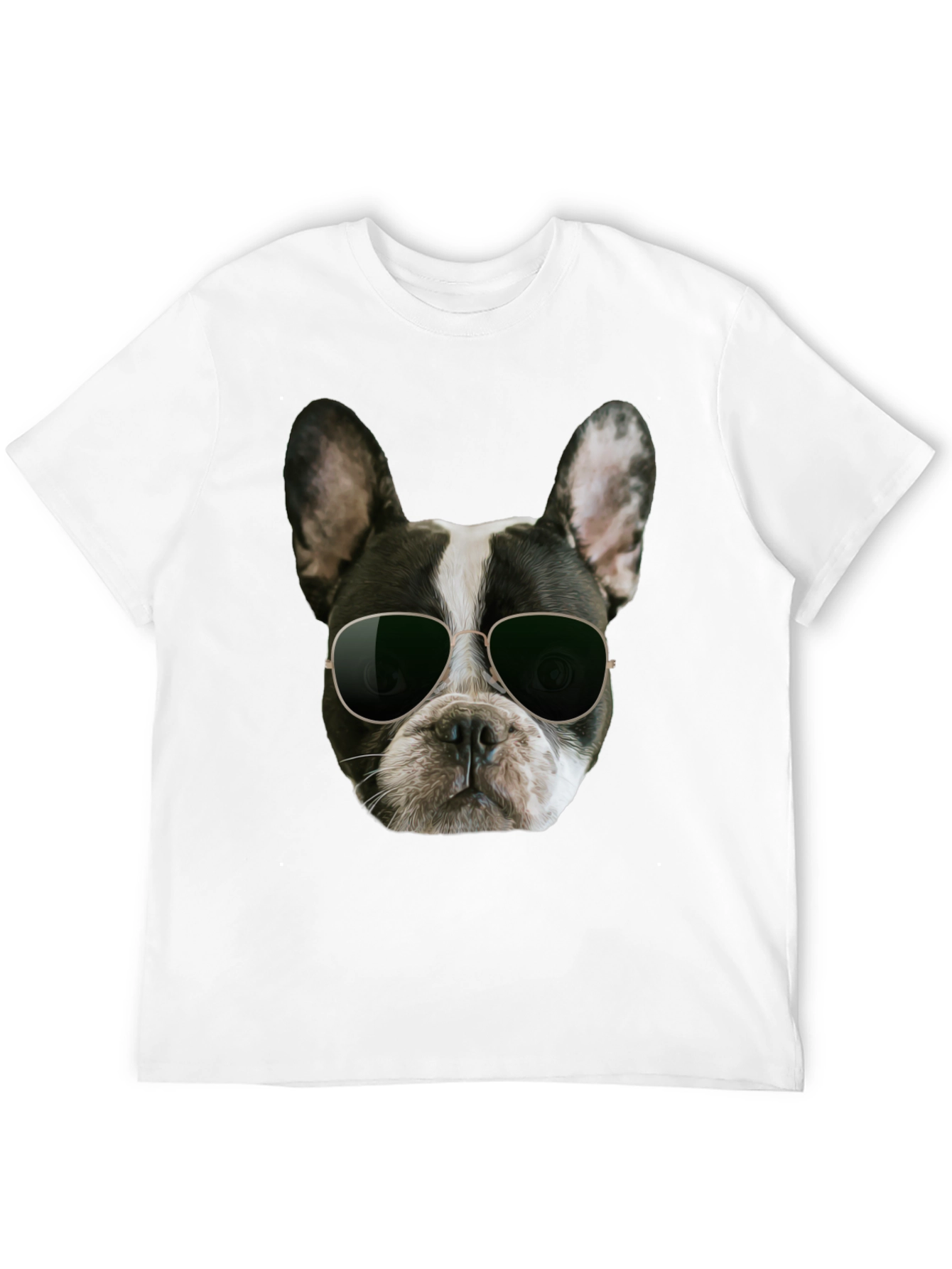 Black Cool Dog Graphic T-Shirt - Black Cotton Blend view 12