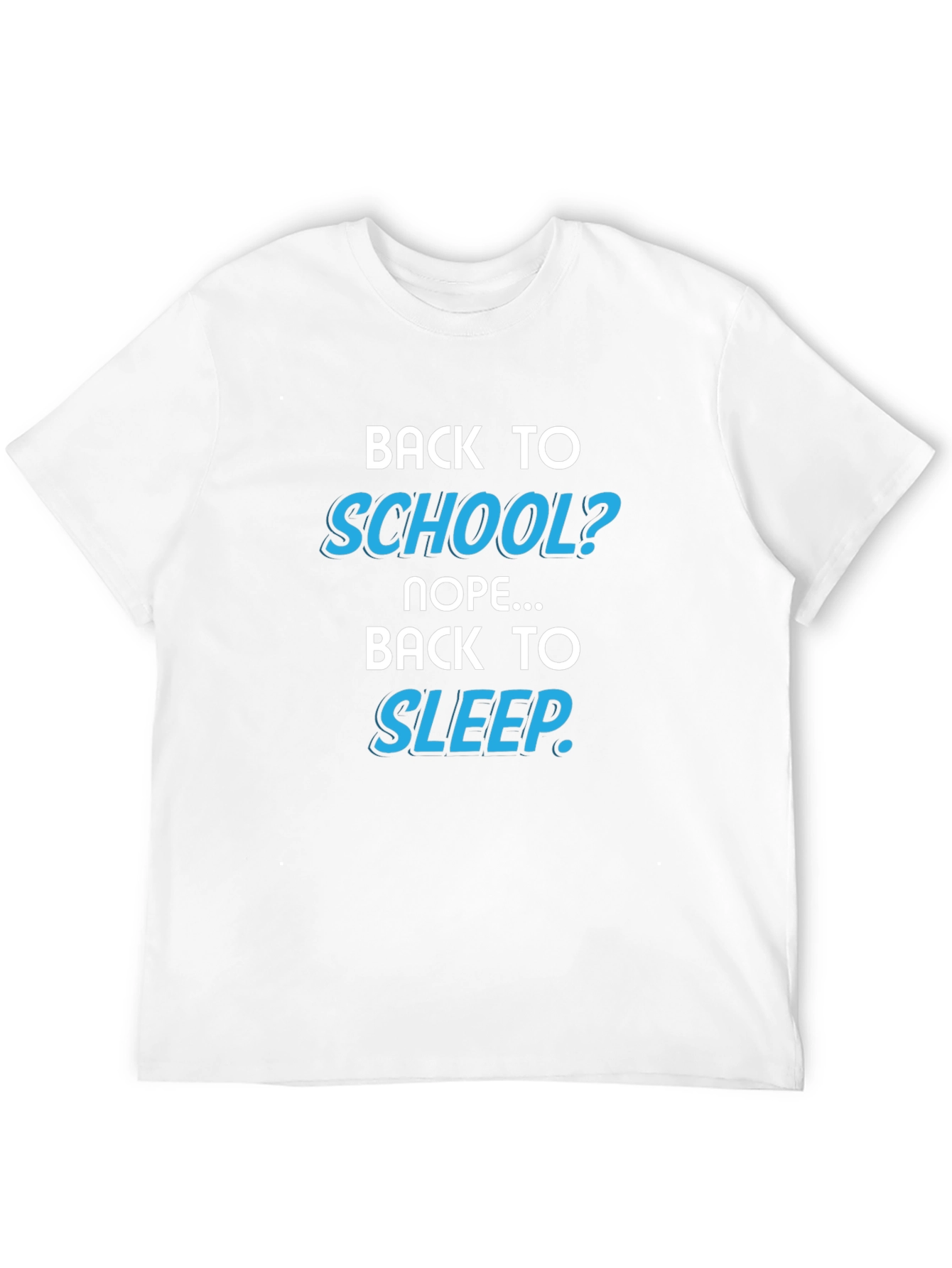 Black Back to Sleep T-Shirt - Relaxed Fit, School Humor view 12