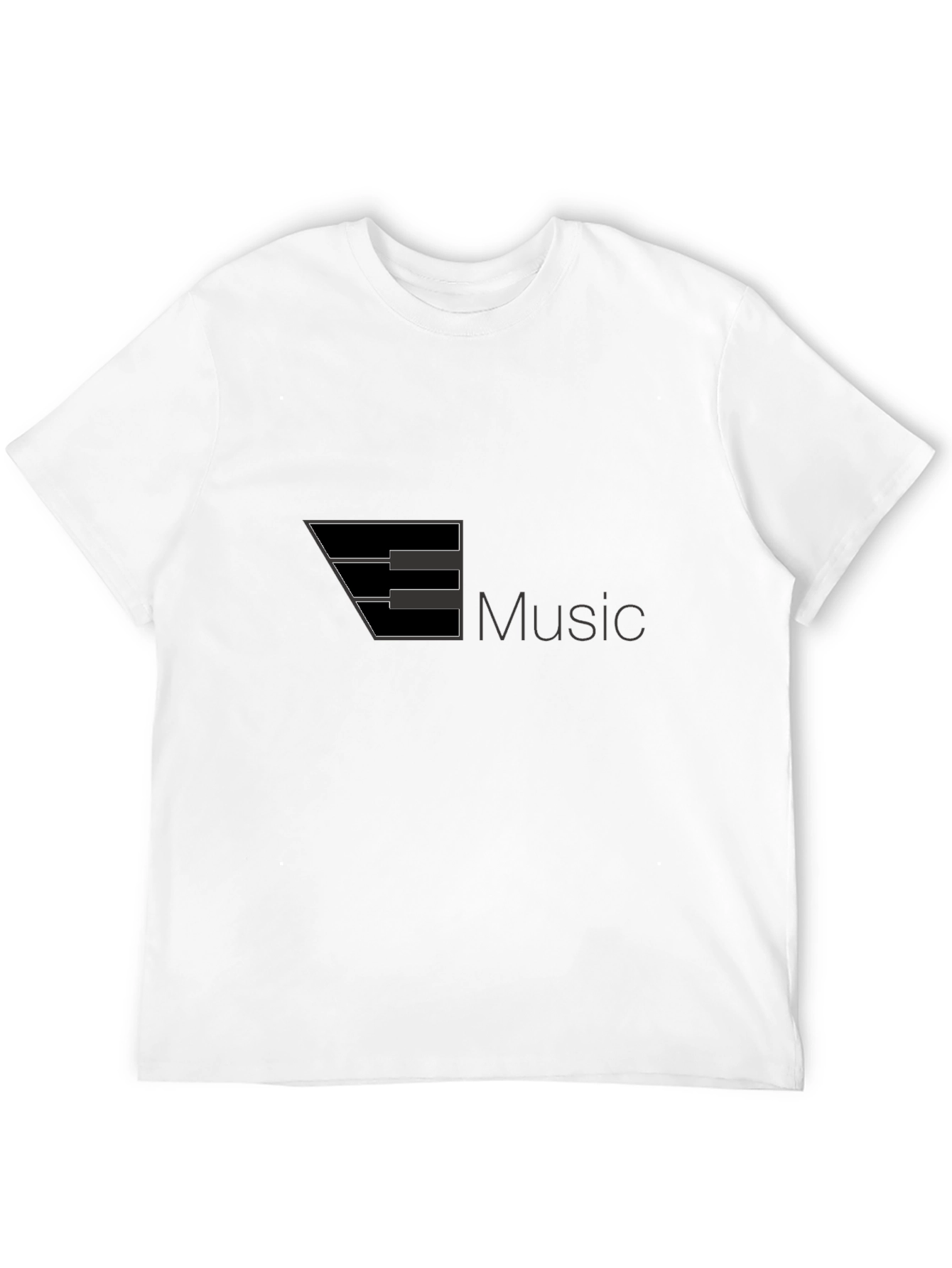 Black Music Keyboard Graphic Black T-Shirt view 12