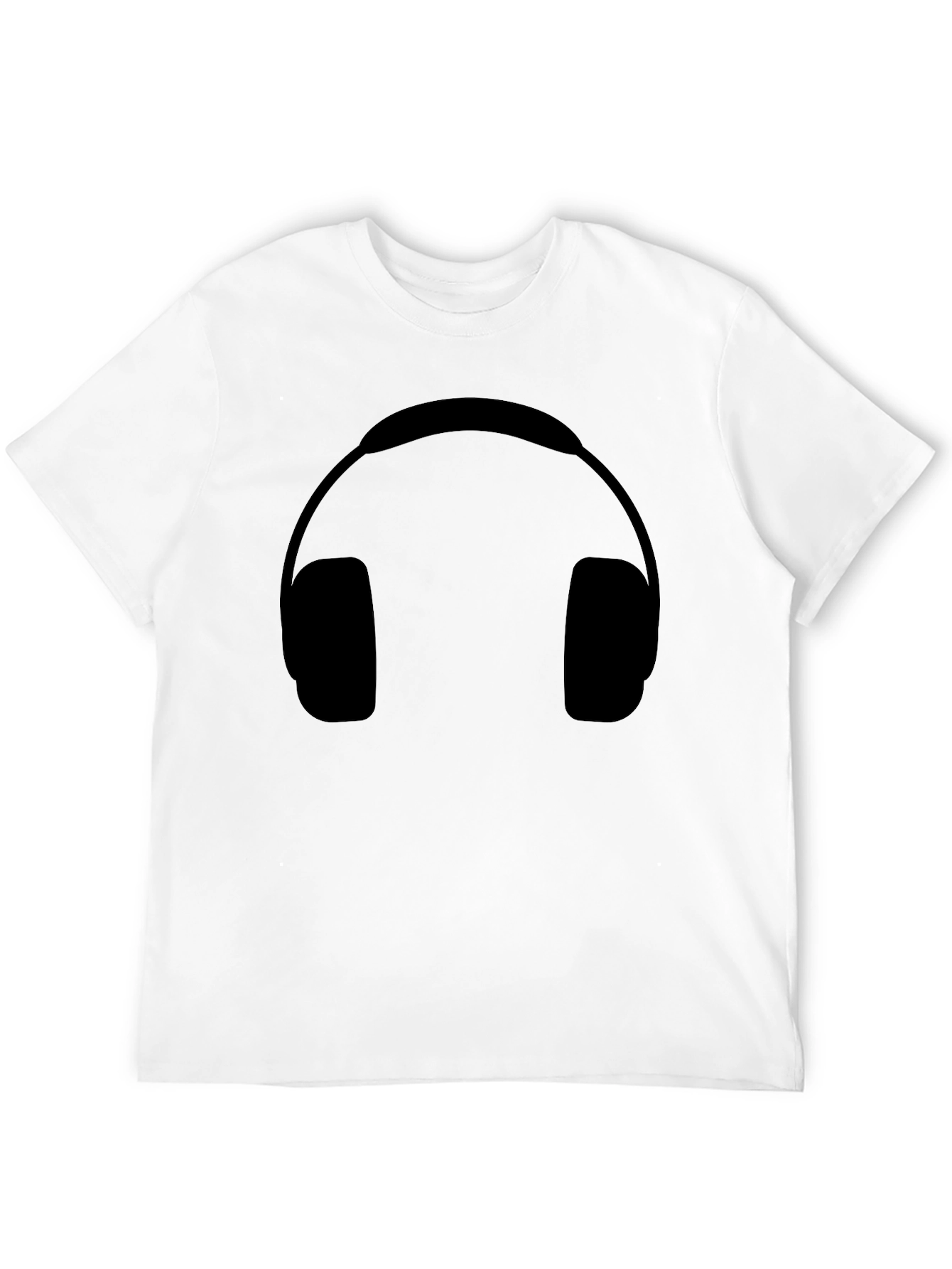 Black Headphone Graphic Black T-Shirt view 12
