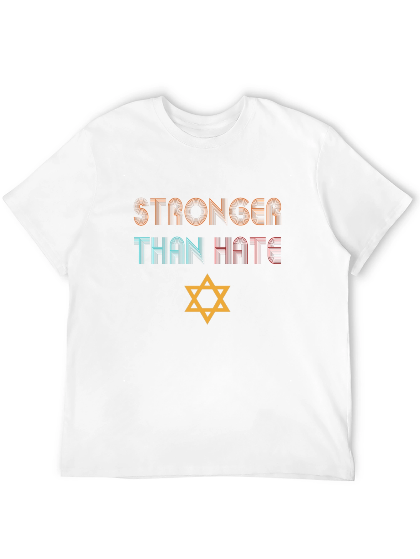 Black Stronger Than Hate T-Shirt - Unisex Black Tee view 12