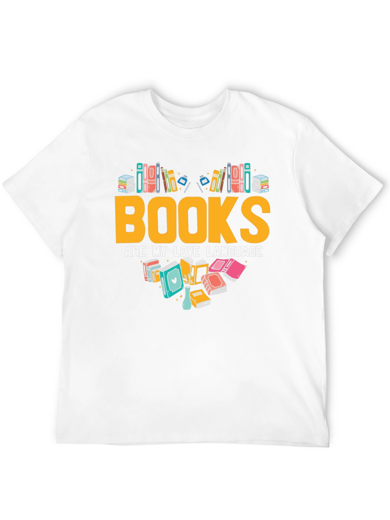 Black Book Lover T-Shirt - Books Are My Love Language view 12