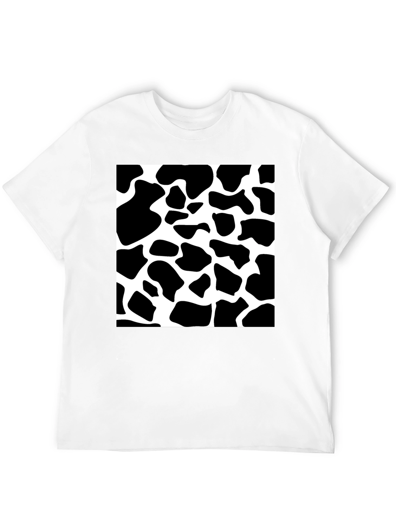 Black Cow Print Graphic Black T-Shirt view 12