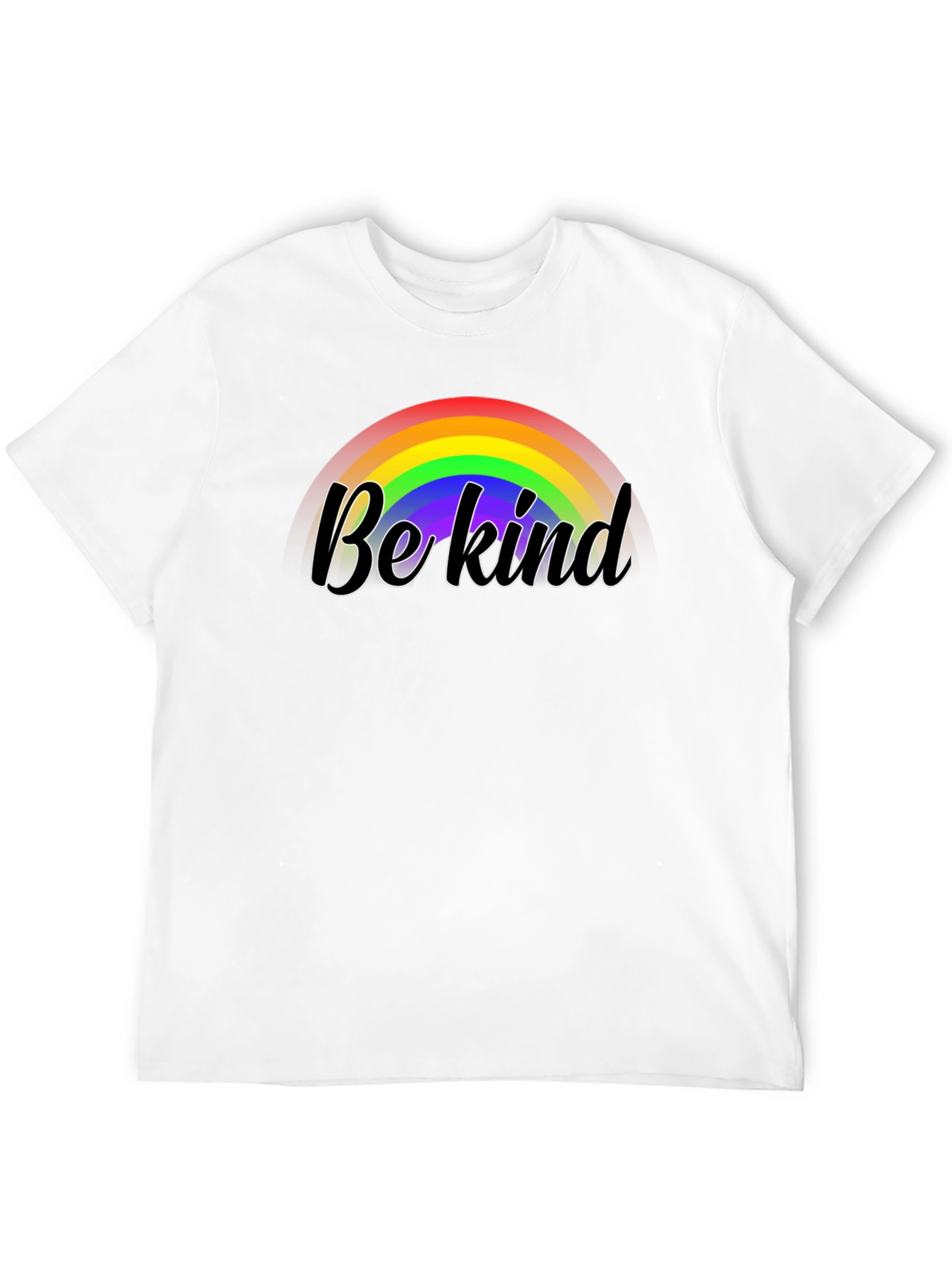 Black Be Kind Rainbow Graphic Black Tee view 12