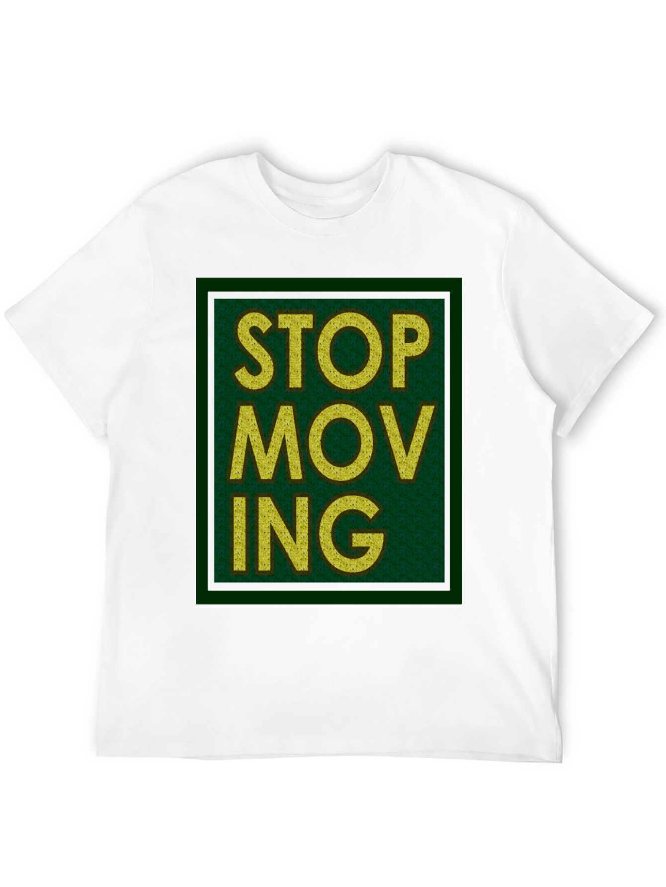 Black Stop Moving Graphic Print Black T-Shirt view 12