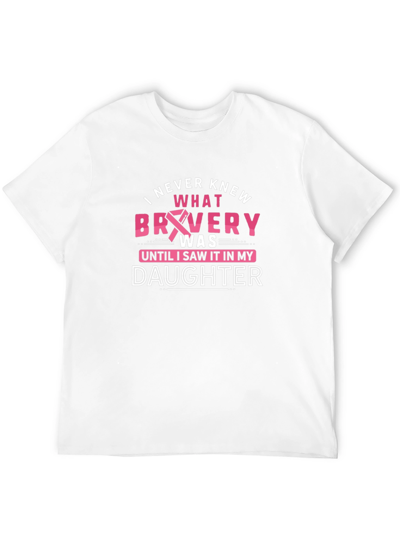Black Bravery Daughter T-Shirt - Breast Cancer Awareness view 12