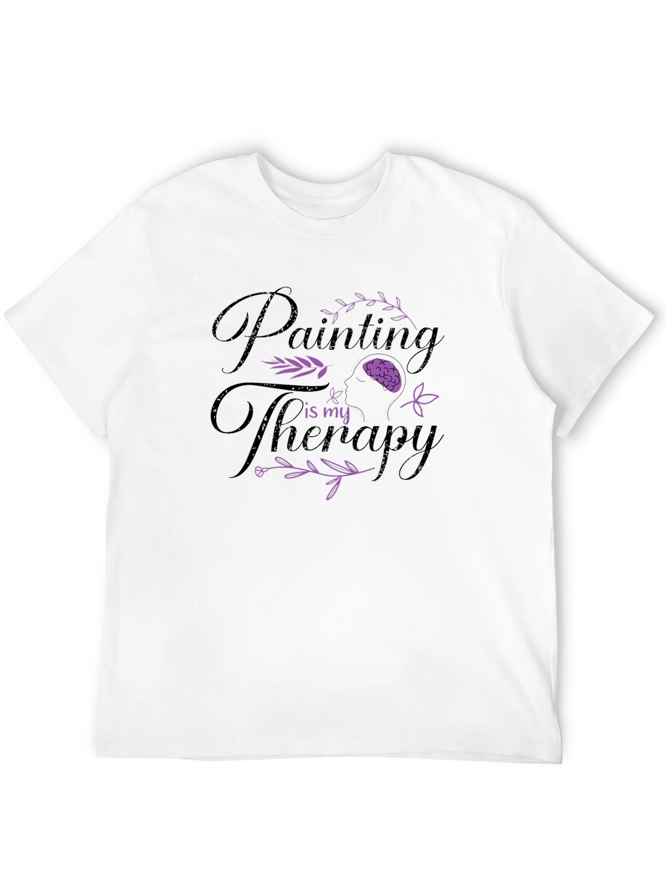 Black Painting is My Therapy Black Graphic T-Shirt view 12