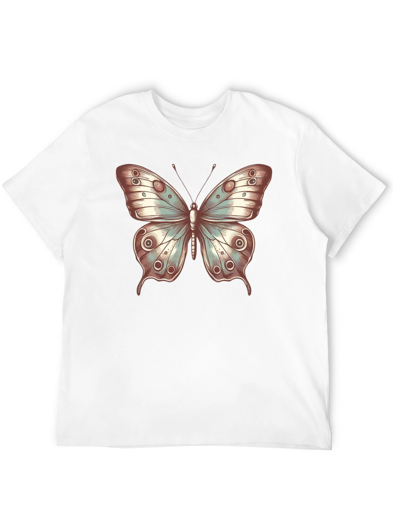 Black Butterfly Print Crew Neck T-Shirt - Stylish Casual Tee view 12