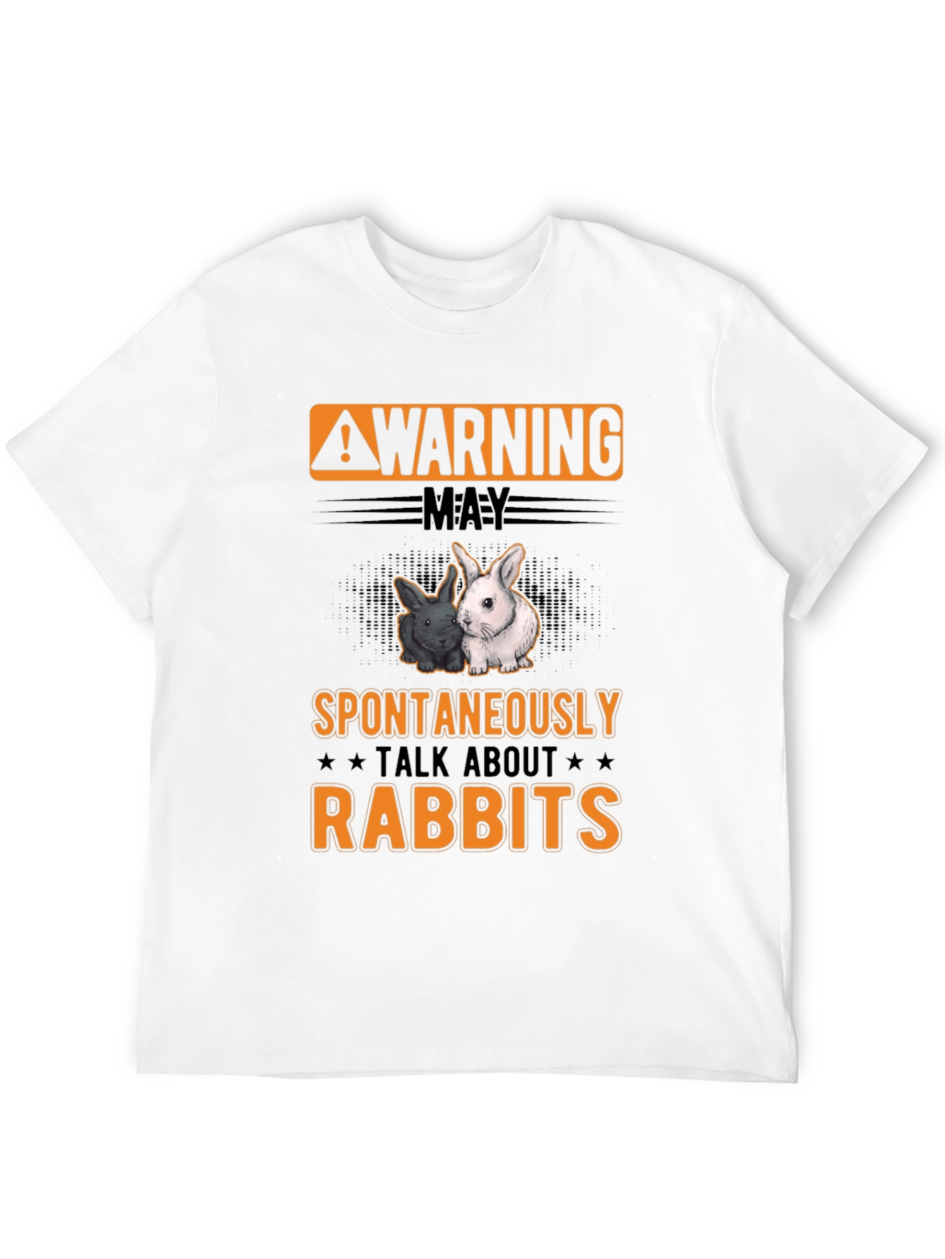 Black Warning May Spontaneously Talk About Rabbits T-Shirt view 12