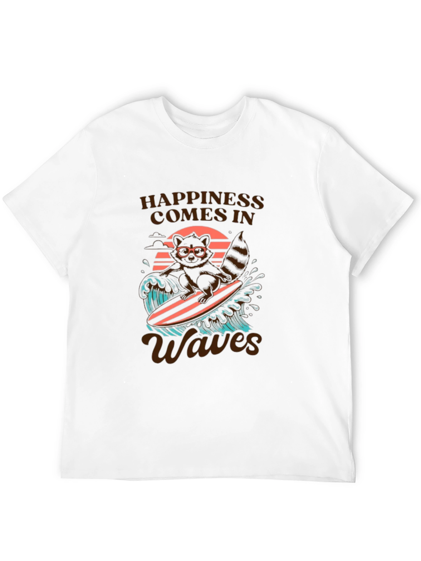 Black Happiness Waves Graphic Tee view 12