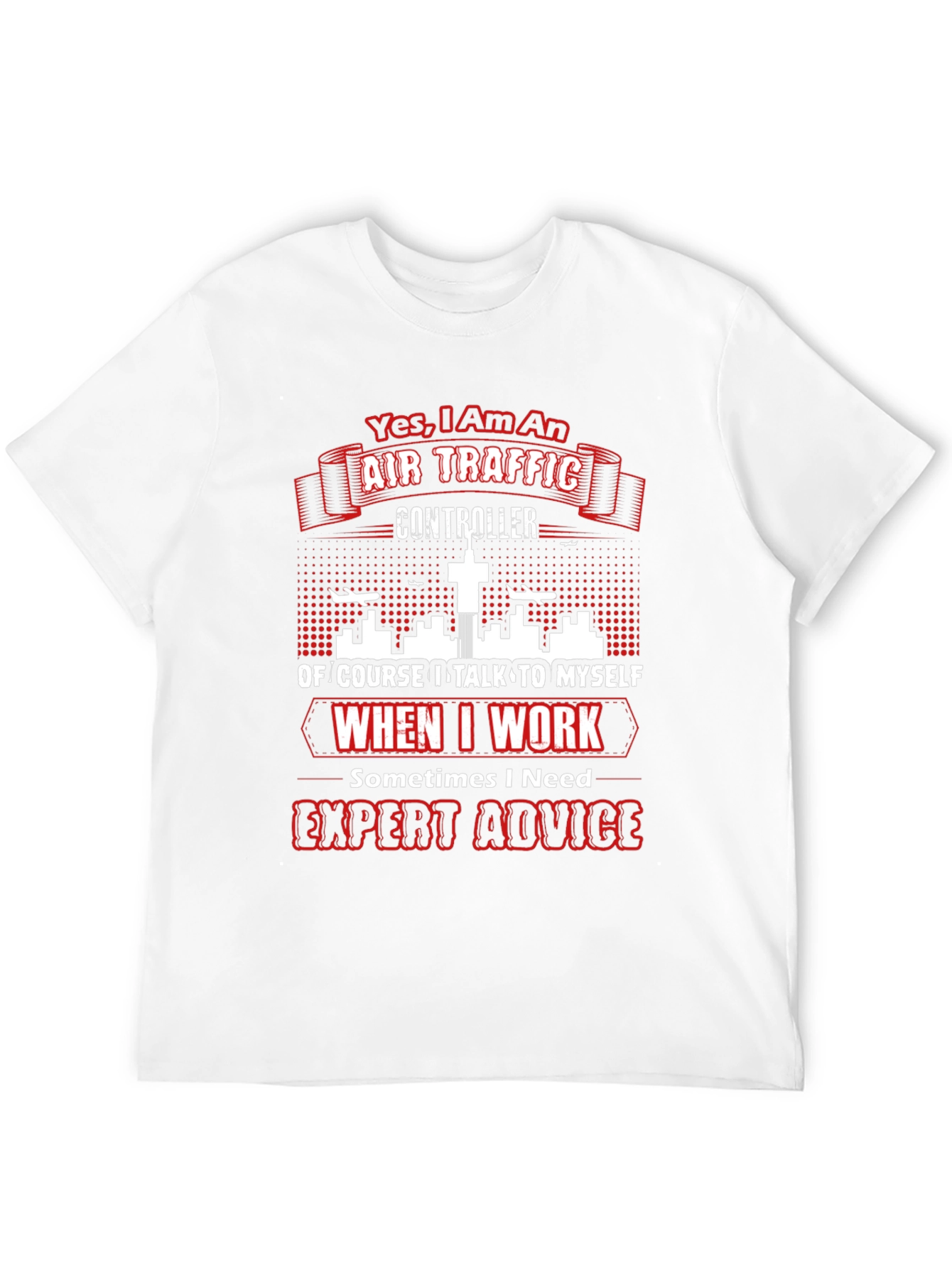 Black Air Traffic Controller T-Shirt - Expert Advice Tee view 12