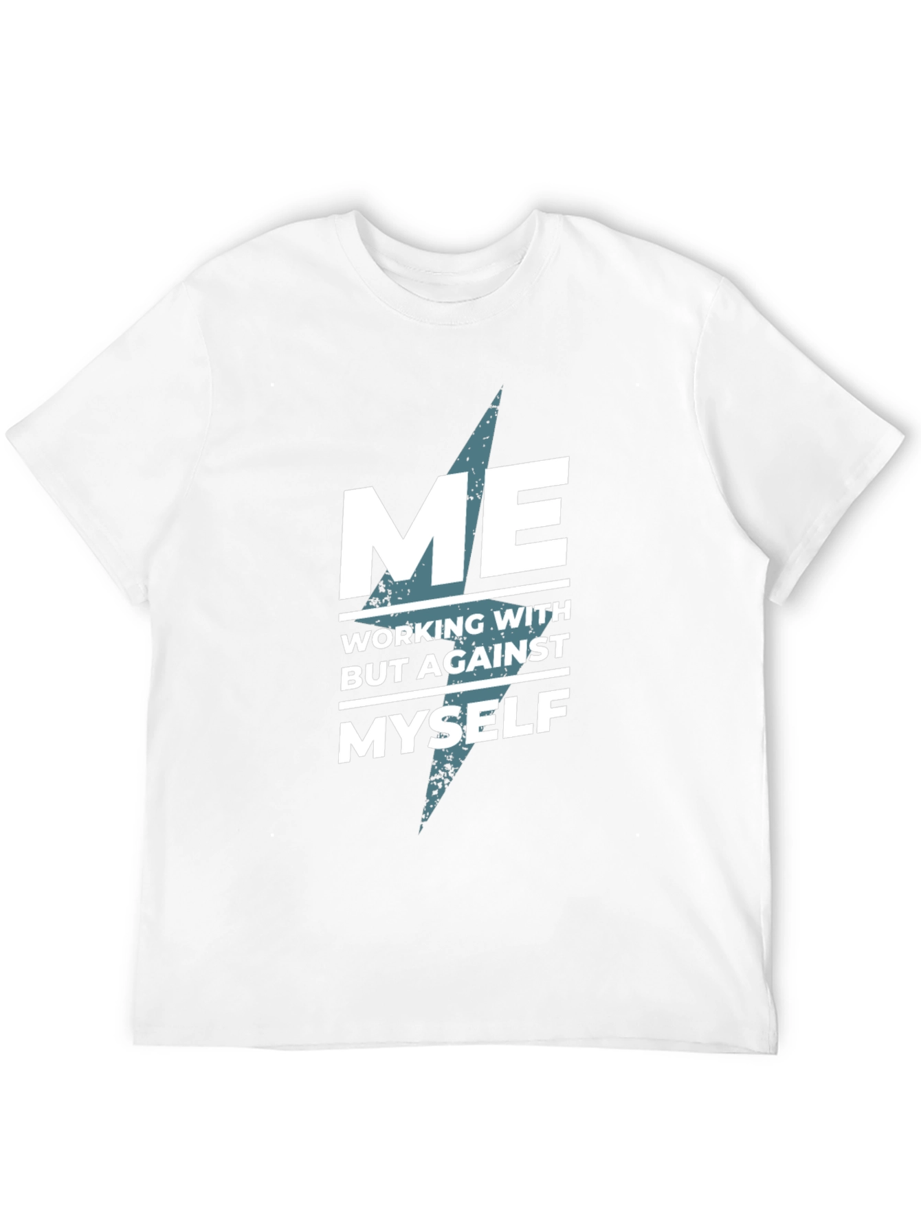 Black Working With Myself T-Shirt view 12