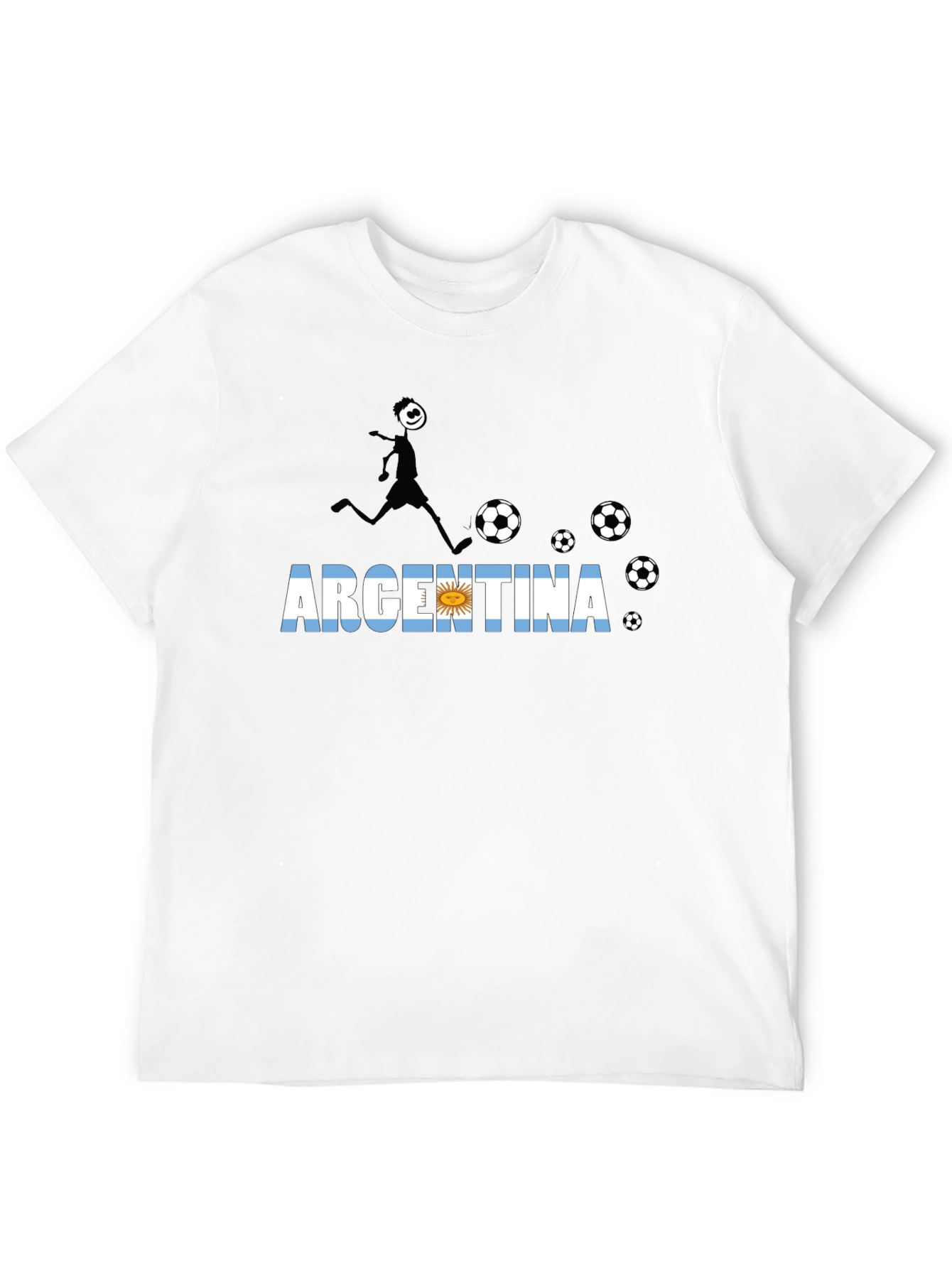 Argentina Soccer Fan T-Shirt - Black - 12