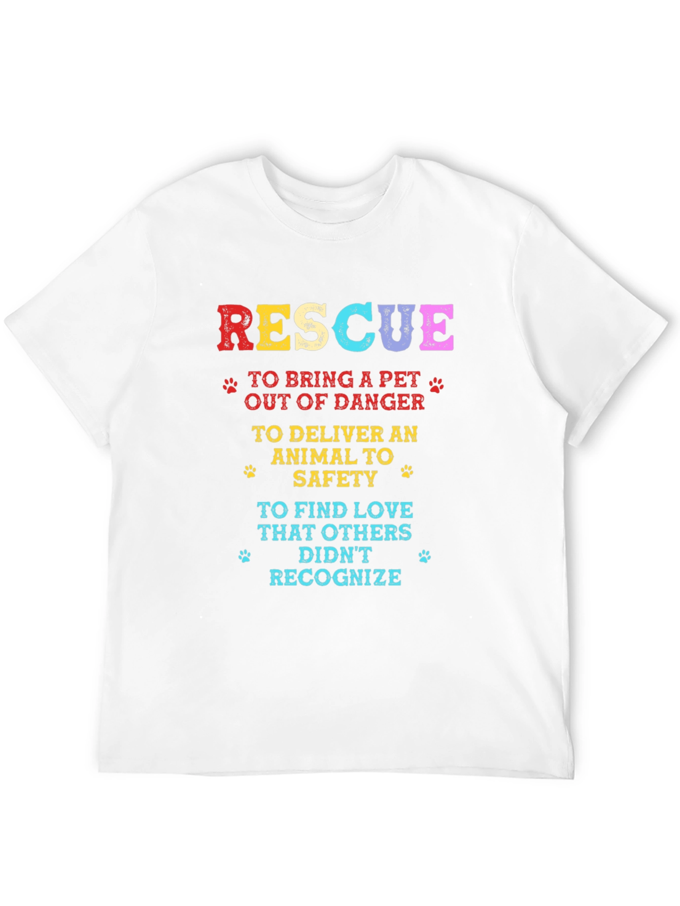 Black Rescue Pet Lover T-Shirt - Adopt a Pet Tee view 12