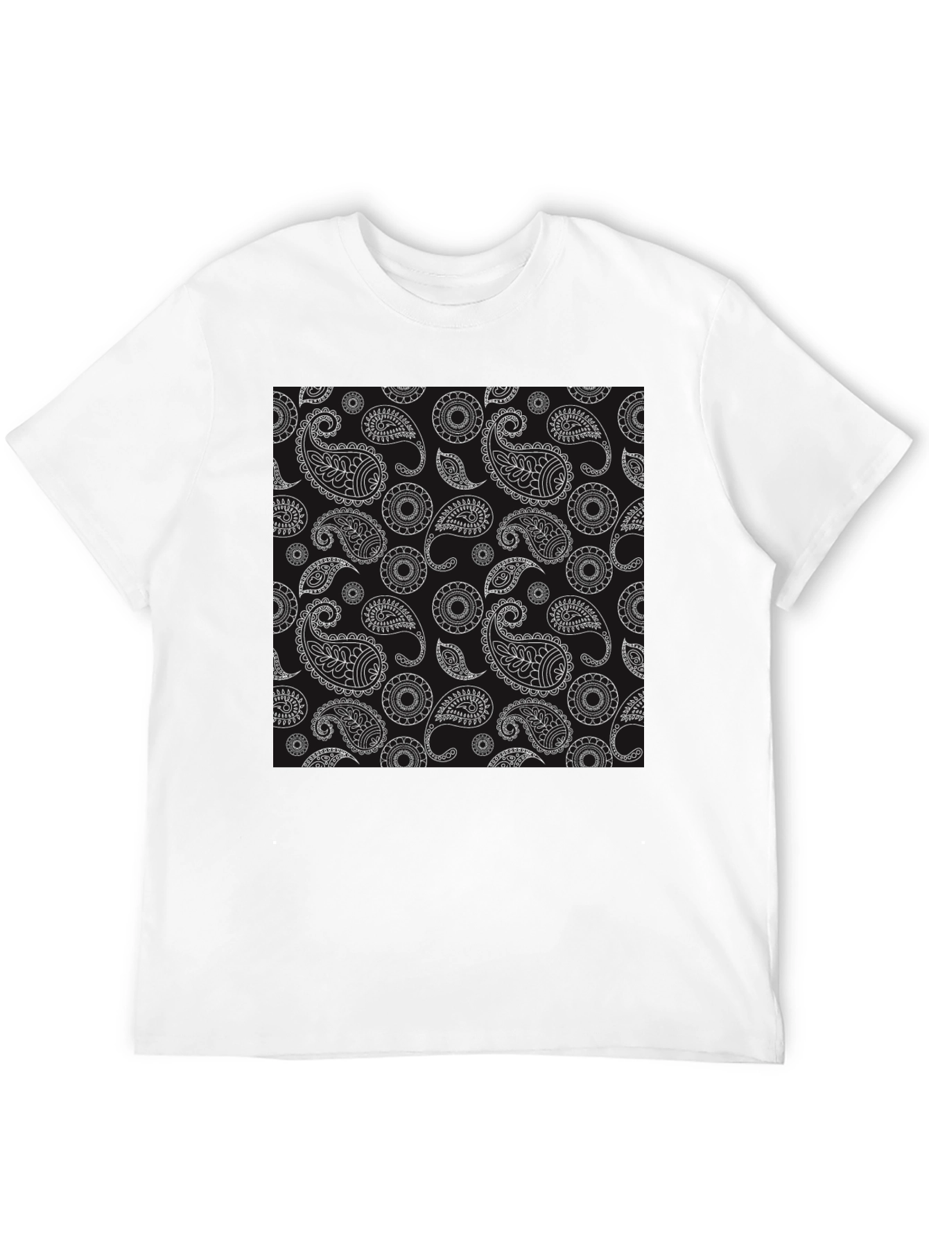 Black Black Paisley Print T-Shirt view 12