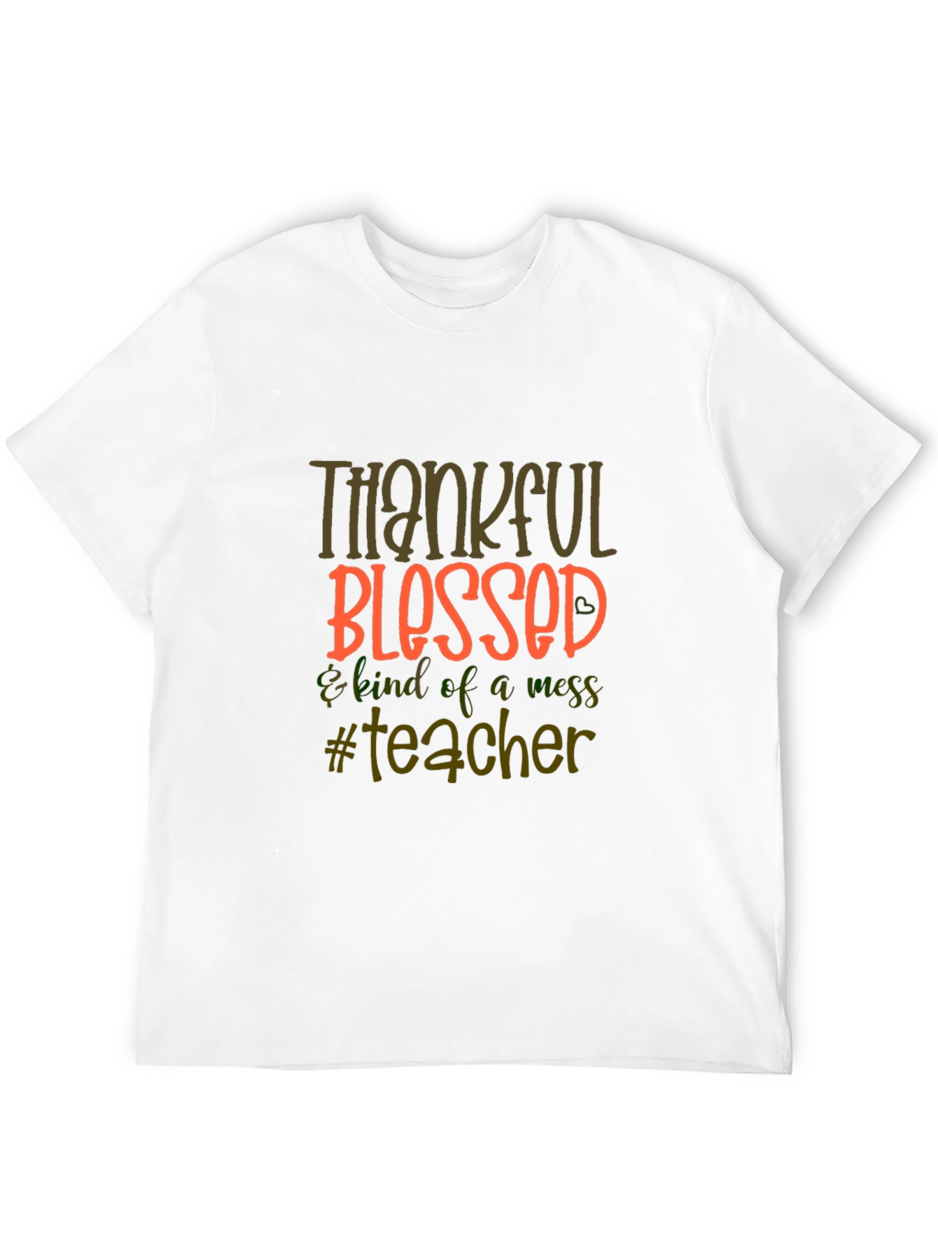 Black Thankful Blessed Teacher T-Shirt view 12