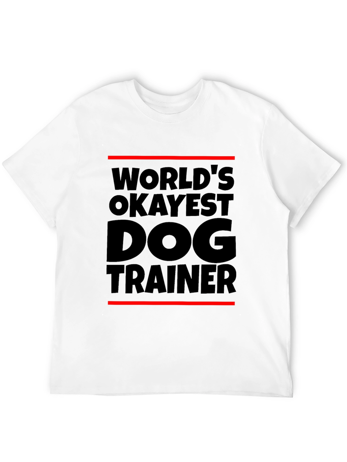 Black World's Okayest Dog Trainer Black T-Shirt view 12