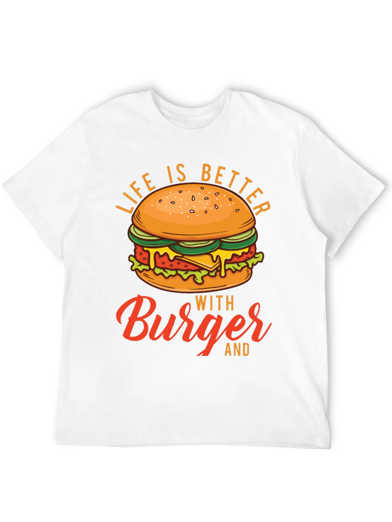 Black Life is Better with Burger Graphic Tee view 12