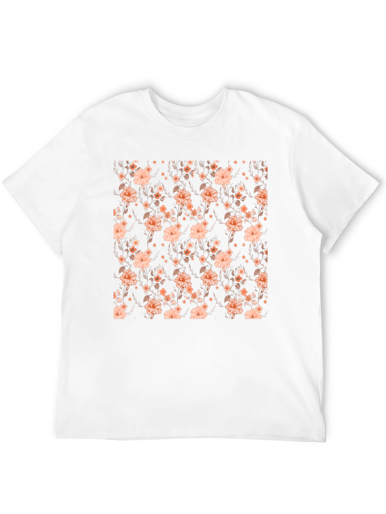 Black Floral Print Black T-Shirt view 12