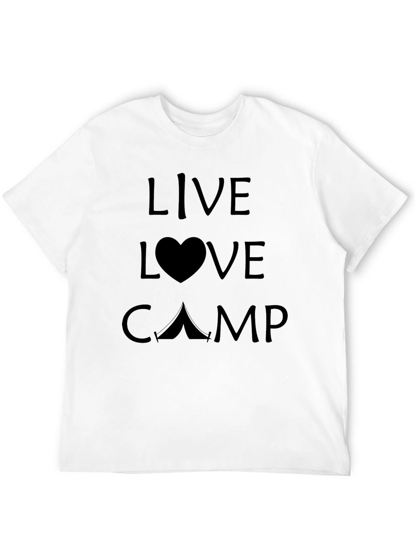 Black Live Love Camp Graphic T-Shirt - Black view 12