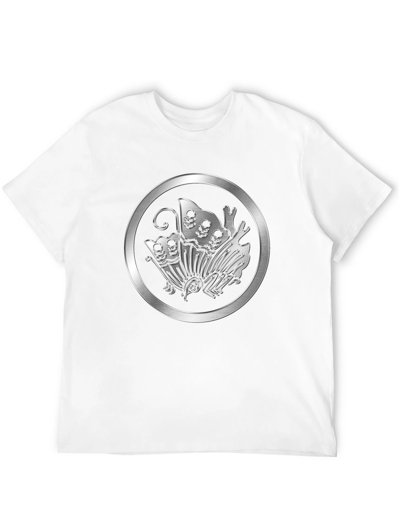 Black Butterfly Kamon T-Shirt - Japanese Crest Design view 12